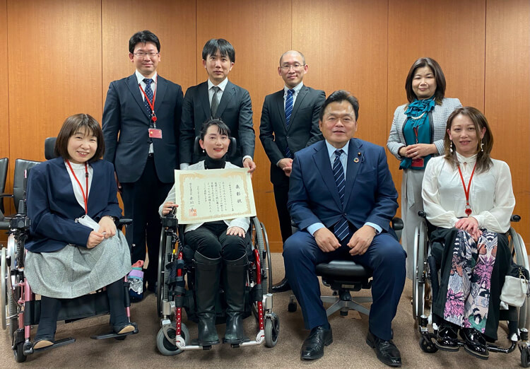 国土交通大臣バリアフリー化推進功労者大臣表彰にて