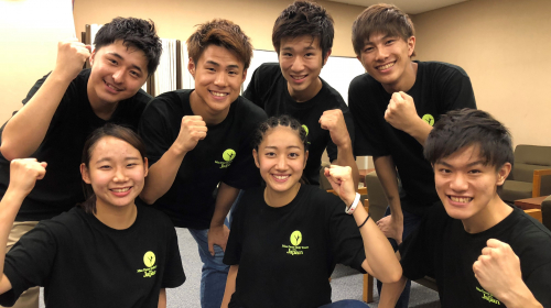 「チームパフォーマンス・チア・ヒップホップ」部門の日本代表に選出された本学学生７名