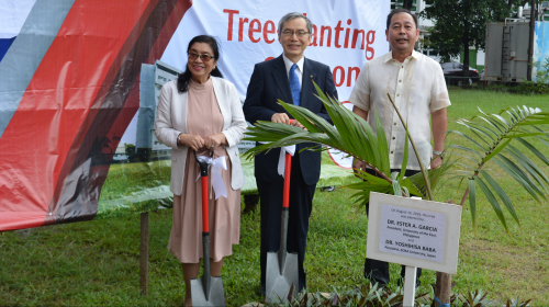 At the Commemorative Tree Planting Ceremony