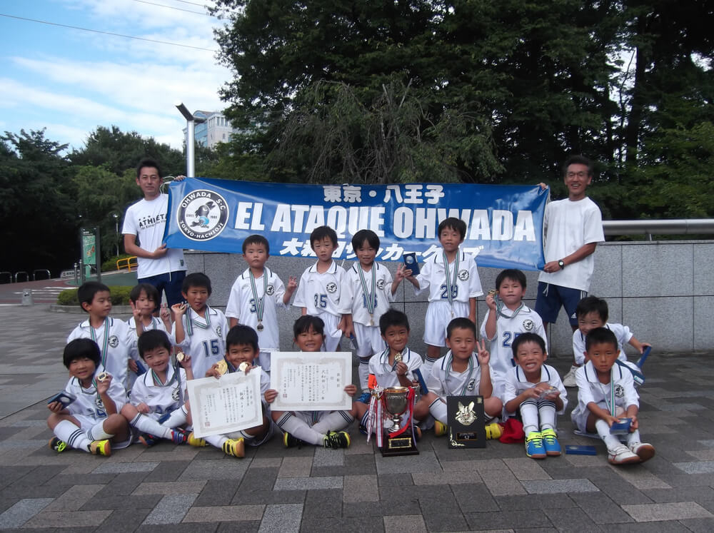 1年生の部で優勝した大和田SCの選手たち