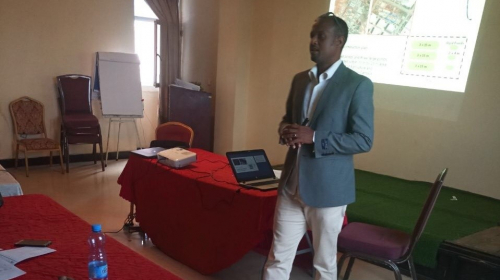 Project Manager, Associate Professor Solomon Addisu explaining overview of SATREPS-EARTH Project